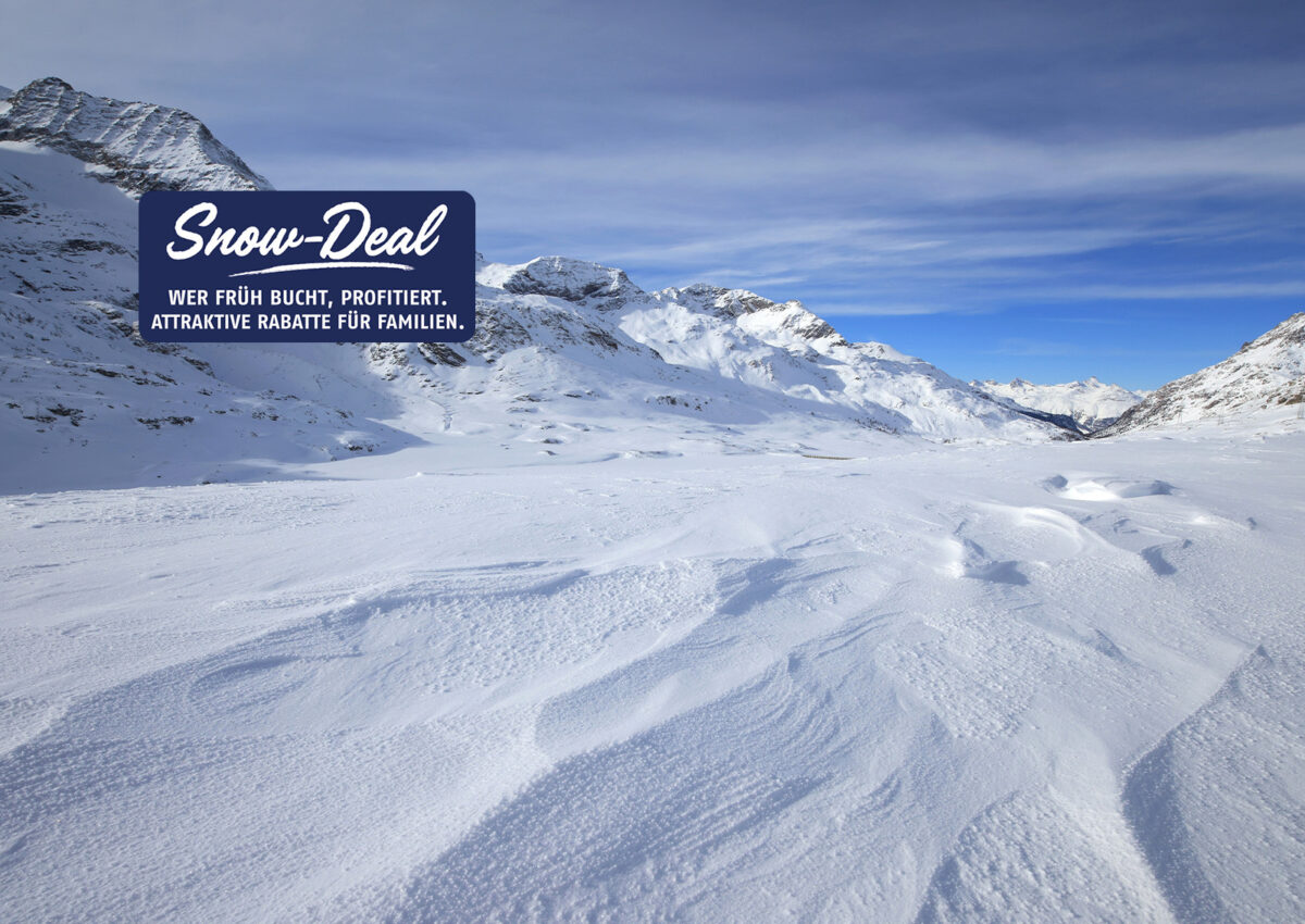 Snow-Deal: Kaufen Sie Ihren Skipass frühzeitig, und profitieren Sie vom Frühbucherrabatt. 