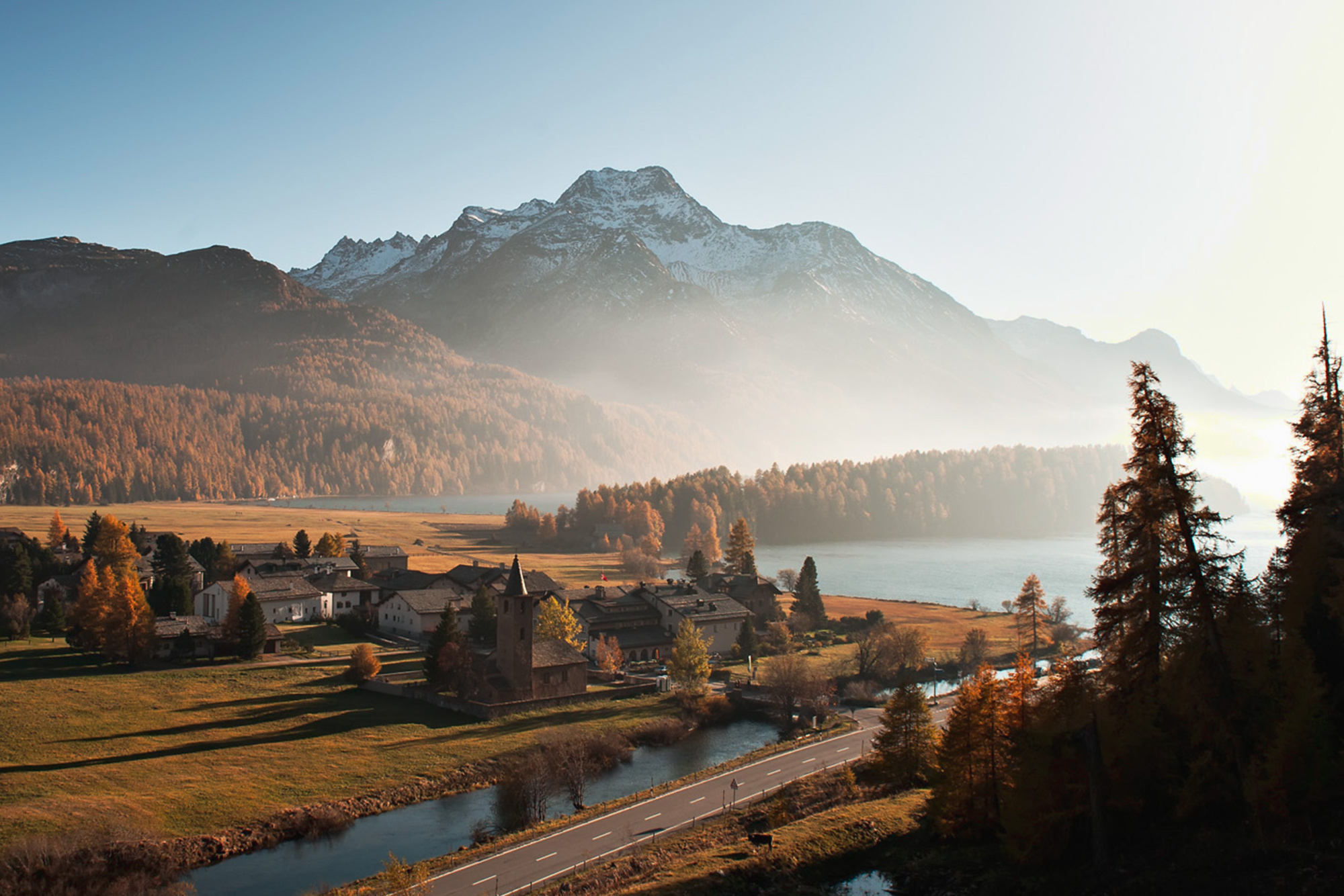 Landschaft herbst hotel randolina sils engadin 07