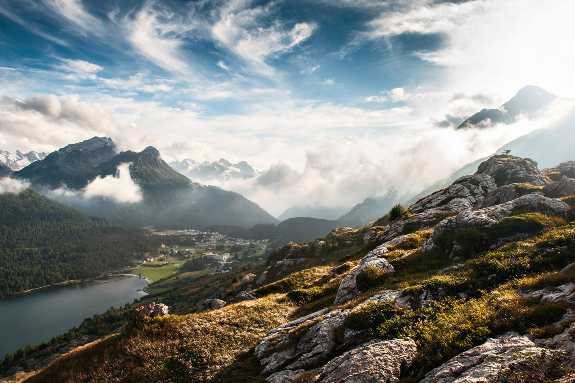 Landschaft sommer hotel randolina sils engadin 01