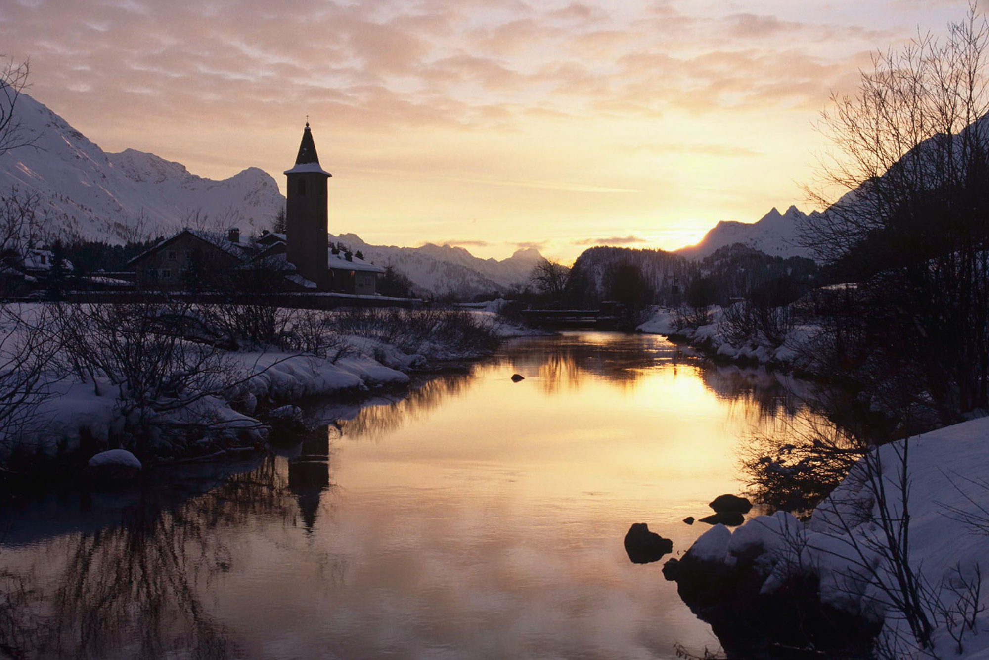 Landschaft winter hotel randolina sils engadin 13